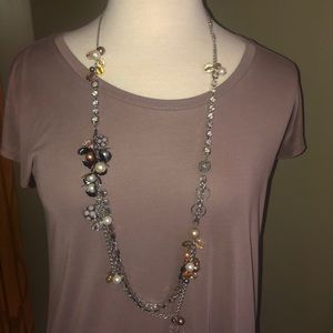 Long necklace with lots of accents